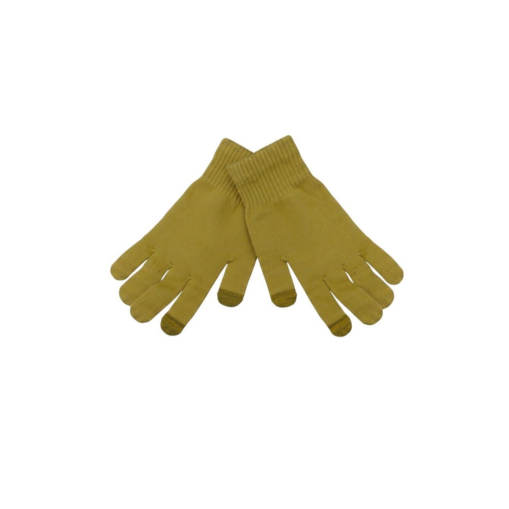 Time and Tru Knit Tech Touch Gloves Womens One Size Yellow Mustard Ribbed